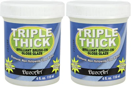Vista 12 de DecoArt Triple Thick Gloss Glaz, Botella de 8 fl oz, Blanco Azul