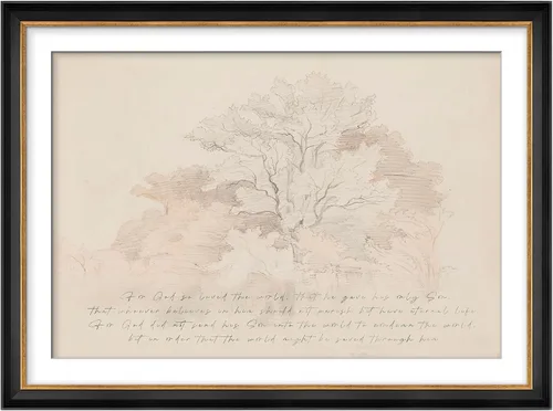 Vista 227 de MUDECOR Lienzo enmarcado prémium para pared, pinos nevados en bosque de invierno, ilustraciones modernas, arte contemporáneo, escénico, divertido