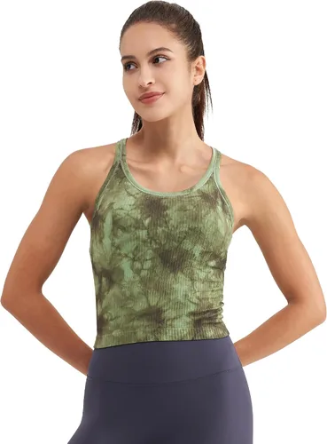 Vista 116 de sphinx cat - Camiseta corta de entrenamiento para mujer, camiseta sin mangas, acanalada, con espalda cruzada y brasier integrado