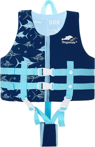 Vista 10 de Gogokids Chaleco de natación para niños, flotadores para bebés – Chaleco de flotabilidad para niños y niñas para piscina y playa, para niños de 2 a