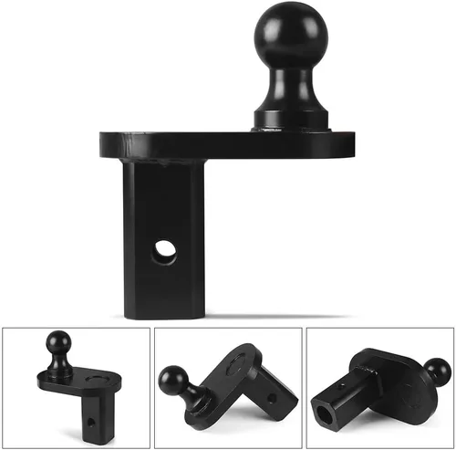 Vista 2 de Enganches de remolque de cuello de cisne compatibles con bola de giro, extensor de bola de desplazamiento de 4 pulgadas, enganche resistente