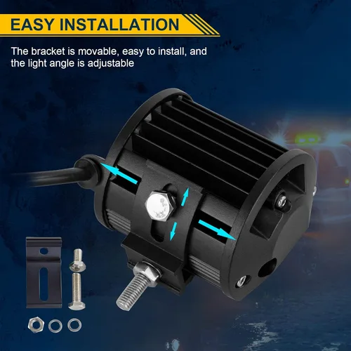 Vista 5 de AUXTINGS 2 unids 4 pulgadas 36 W triple fila 7D lente Spot LED barra de luz LED impermeable trabajo buceo luces para todoterreno Jeep ATV AWD SUV