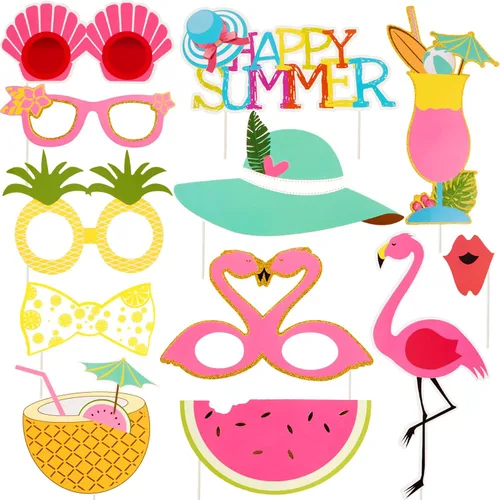 Vista 12 de SUNBEAUTY 28 piezas de accesorios de cabina de fotos de Navidad, suministros de fiesta de Navidad, accesorios de cabina de fotos para selfies