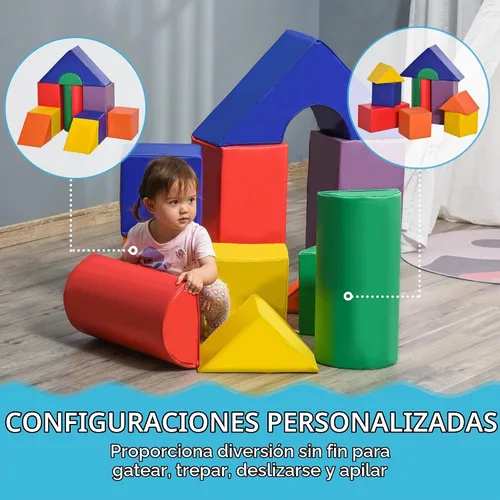 Vista 4 de Soozier Bloques de escalada de espuma para niños pequeños, juego de 11