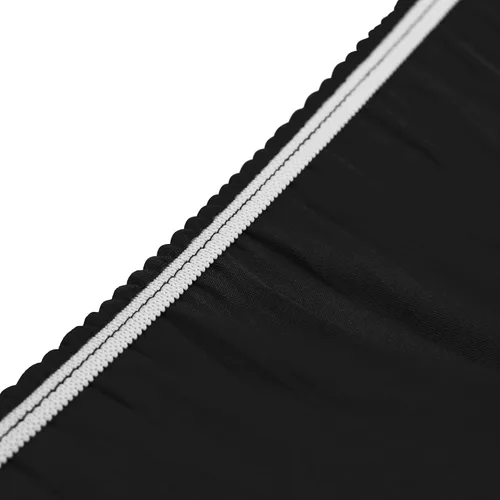 Vista 5 de NEWISHER Mantel redondo ajustable de elastano elástico negro con bordes elásticos para comedor, picnic y patio, 48 pulgadas