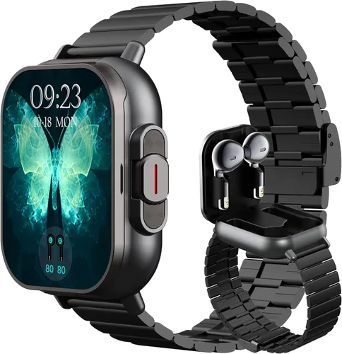 Vista 11 de Reloj inteligente con auriculares, para hacer/responder llamadas Bluetooth, monitor de actividad física, monitor de presión arterial y frecuencia