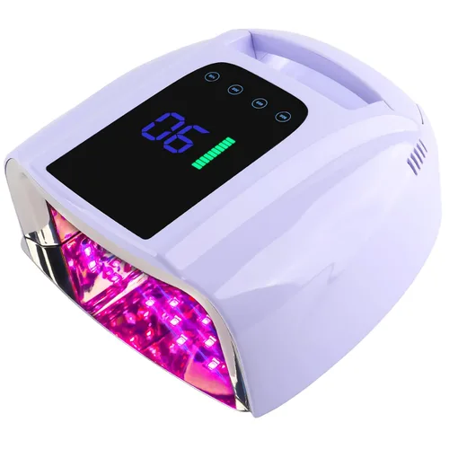 Vista 10 de Lámpara de uñas LED UV recargable de 96 W, luz UV inalámbrica para uñas con pantalla LCD, sensor automático, 4 ajustes de temporizador y secador