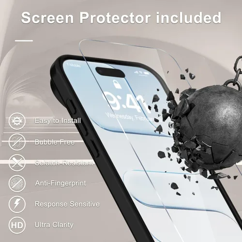 Vista 492 de Funda para Google Pixel 10 Pro XL, cubierta magnética mate, color negro Fit for MagSafe, Screen Protector included, Shockproof Military Grade