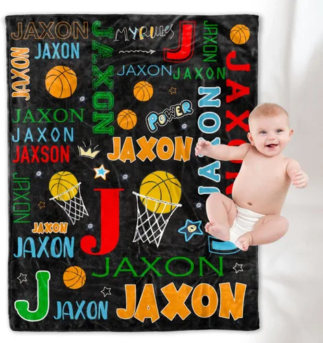 Vista 19 de YESCUSTOM Manta personalizada de lana de alpaca para niños y niños, mantas personalizadas con nombre, manta de bebé, regalo para nueva madre