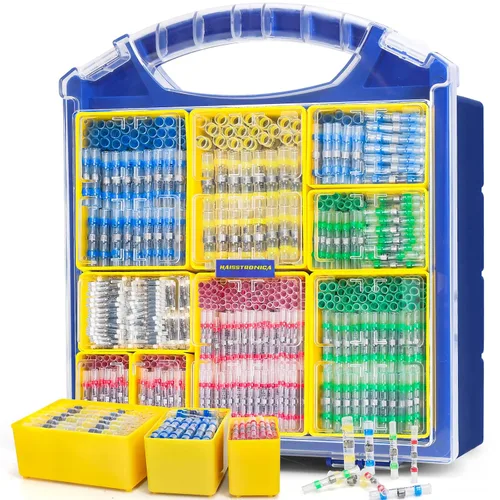 Vista 9 de haisstronica - Kit de 400 conectores de cable de soldadura termoencogible, terminales impermeables para embarcaciones, electricidad, electrónica
