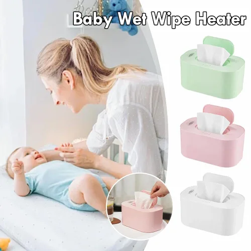 Vista 4 de Calentador de toallitas para bebés, dispensador portátil de gran capacidad con pantalla LED, soporte ajustable para toallitas húmedas para bebés