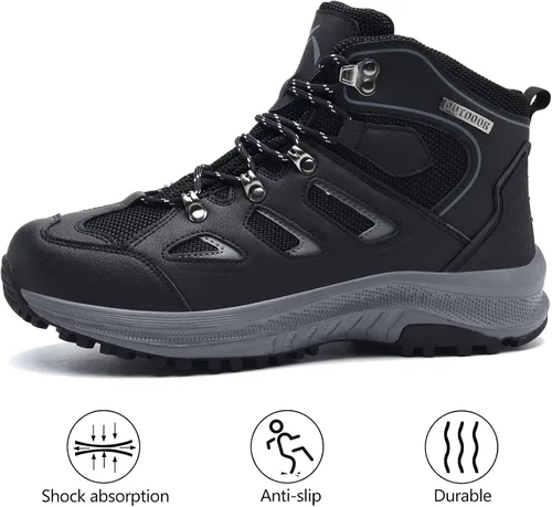 Vista 4 de UPSOLO Botas de senderismo para hombre al aire libre para senderismo
