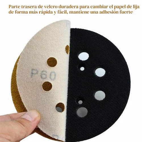 Vista 4 de Discos de lijado de 5 pulgadas con velcro