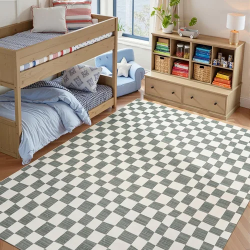 Vista 54 de jinchan Alfombra a rayas de 2 x 3 para entrada, alfombra de cocina, tapete pequeño, antideslizante, ligero, de bajo perfil, decoración para entrada