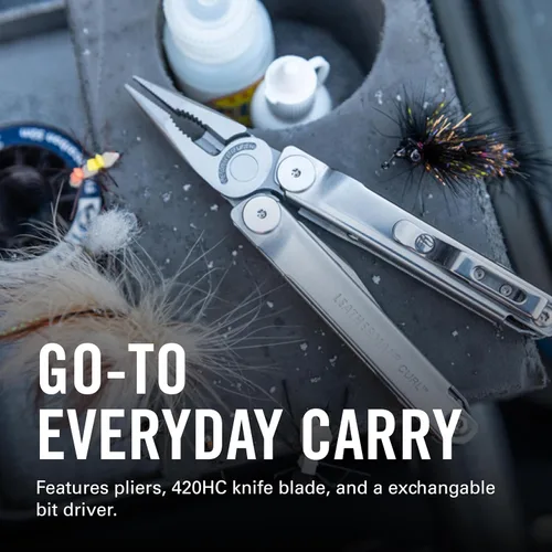 Vista 3 de LEATHERMAN, Multiherramienta Curl, herramienta diaria de acero inoxidable, con funda de nailon