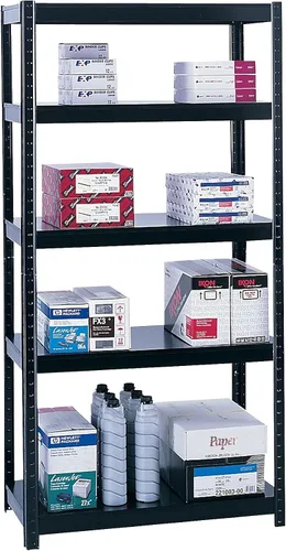 Vista 4 de Safco 5 Shlef - Estantería sin pernos de 36 x 18 x 72 pulgadas, resistente 850 libras por estante, organiza el hogar, oficina, garaje, aula y más