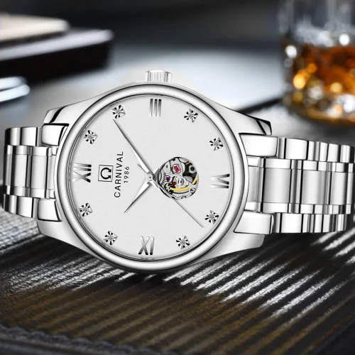 Vista 4 de TEINTOP Carnival His or Hers Reloj mecánico automático para parejas para hombres y mujeres Set de 2