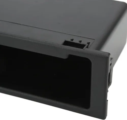 Vista 6 de Caja de almacenamiento de radio de audio estéreo para automóvil, organizador de tablero de instrumentos 1DIN, ABS negro, bolsillo de repuesto