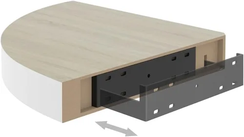 Vista 8 de Estantes esquineros de pared, estante de esquina de montaje en pared, estante de almacenamiento flotante para cocina, baño, sala de estar, estantes
