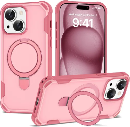 Vista 28 de Funda compatible con iPhone 12 y 12 Pro de 6.1 pulgadas con soporte de anillo magnético [protección militar contra caídas] [compatible con MagSafe]