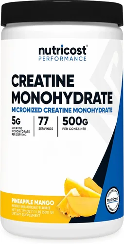 Vista 11 de Nutricost - Polvo de Monohidrato de Creatina (sabor Frambuesa Azul), 500 Gramos (1.1 LBS)