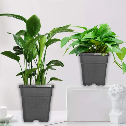 Vista 5 de Macetas cuadradas para vivero, macetas de cultivo para plantas de suelo, 0.63 galones, 10