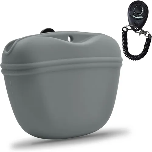 Vista 13 de AUDWUD - Bolsa de silicona para perros con cierre magnético con clip seguro Upgraded clip keeps your treat pouch secure during training.Magnetic