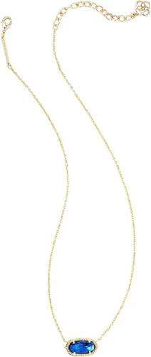 Vista 2 de Collar con dije Kendra Scott Elisa para mujer joyería de moda chapado en oro de 14 quilates