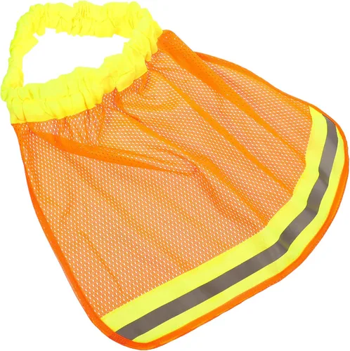 Vista 11 de Sombrero duro de malla de poliéster con visera completa, visera reflectante para el cuello Gris