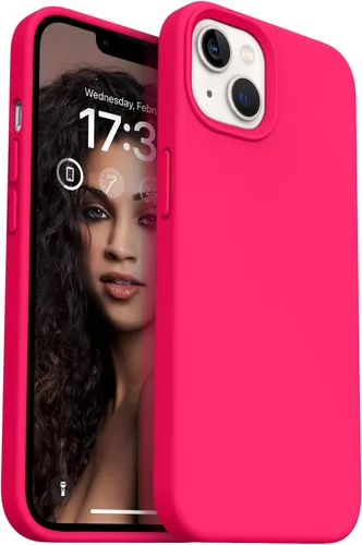 Vista 8 de Compatible con iPhone 13, funda de silicona para teléfono con forro de microfibra delgado a prueba de golpes, suave antiarañazos, 6.1 pulgadas