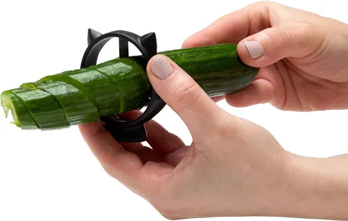 Vista 2 de Peleg Design Rizador de verduras de gato rizado, espiralizador de mano para pepinos y calabacines, cortador de verduras, cortador en espiral