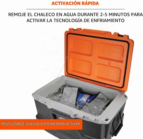Vista 3 de Ergodyne Chill-Its 6665 Chaleco de enfriamiento evaporativo Gris