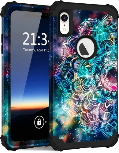 Vista 177 de Hocase Funda para iPhone Air de 6.5 pulgadas, resistente a prueba de golpes, goma de silicona suave, parachoques de plástico duro, funda protectora