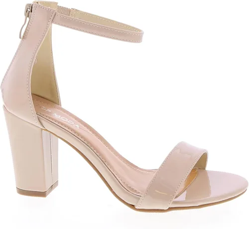 Vista 38 de TOP MODA Hannah-1 - Sandalias de tacón alto con tira en el tobillo elegantes, suela antideslizante, para boda, fiesta, baile de graduación Beige