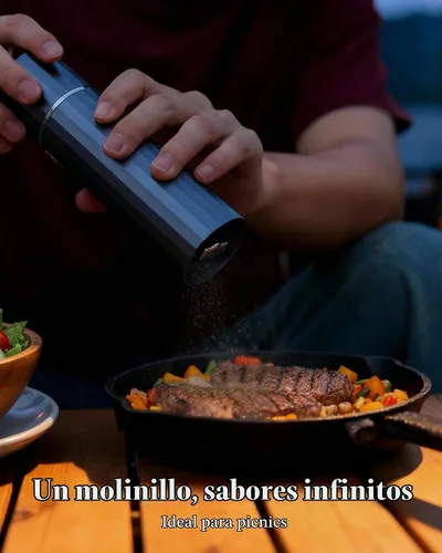 Vista 9 de Molinillo de pimienta manual – Hotqilin Molinillo de pimienta ajustable con más de 60 configuraciones de grosor, diseño completamente metálico, alta