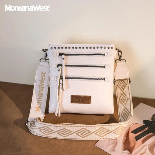 Vista 2 de Montana West Bolsos cruzados para mujer con múltiples bolsillos y correa de guitarra