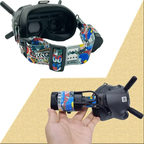Vista 5 de JCHPINE - Correa de cabeza y cable de alimentación para DJI FPV Goggles V2 Combo