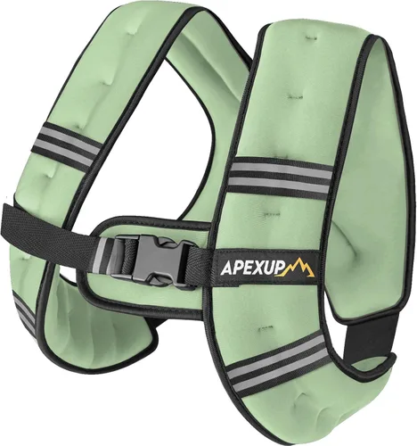 Vista 20 de APEXUP - Chaleco con peso de 5, 10, 15, 20, 25 y 30 libras para hombre y mujer, con rayas reflectantes, equipo para entrenamiento de fuerza y correr