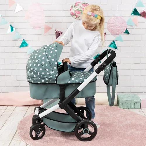 Vista 4 de Bayer Cochecito de muñeca Xeo - Cochecito de muñeca convertible 2 en 1