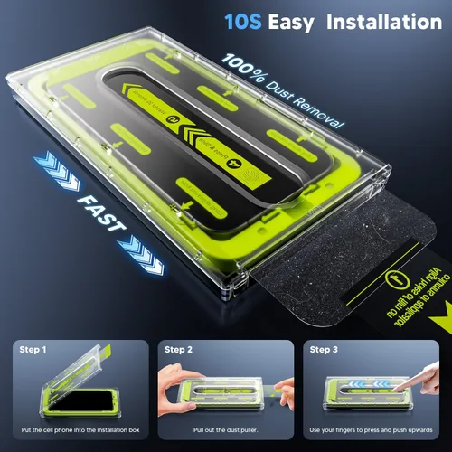 Vista 3 de WSKEN Protector de pantalla de privacidad para iPhone 15 Pro Max [eliminación automática de polvo] Pantalla de cobertura completa 2.5D Edge 28