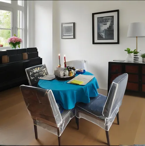 Vista 7 de Fundas para sillas de comedor, protectores impermeables para sillas de cocina, protector de asiento de silla de plástico transparente, mantén tu