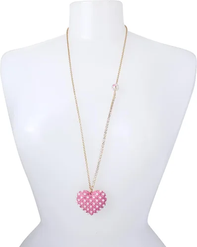 Vista 3 de Betsey Johnson Heart Long Pendant Necklace