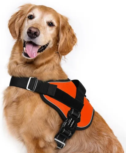 Vista 10 de rabbitgoo Arnés para perro pequeño, chaleco fácil de poner para mascotas con una hebilla, arnés de servicio ajustable sin tirones con anillo en D