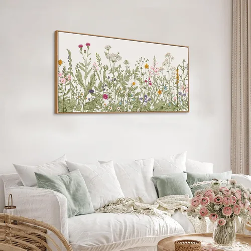 Vista 13 de tigeridge Arte de pared de abedul enmarcado, lienzo de bosque de abedul floreciente, imágenes de paisaje natural, decoración de pared de madera