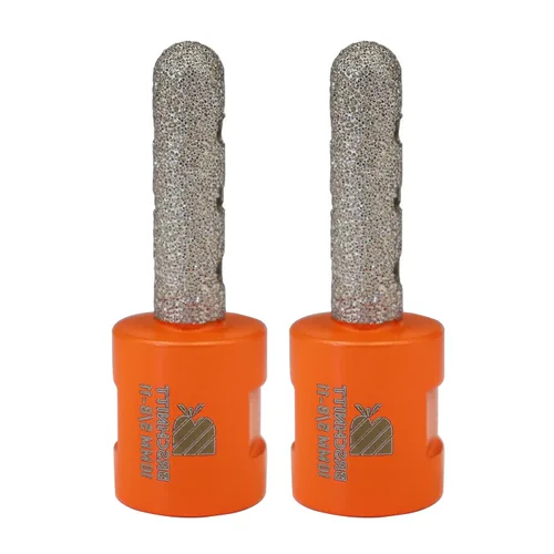 Vista 17 de Broca biseladora de diamante, brocas de diamante BRSCHNITT de 1 3/4 pulgadas con rosca de 5/8-11 para agrandar, pulir y biselar los agujeros exsit