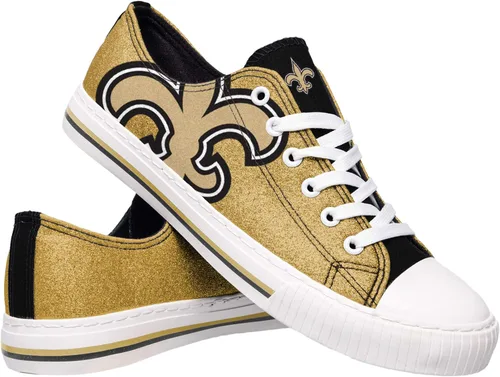 Vista 11 de FOCO Womens NFL Team Logo Ladies Fashion Glitter Low Top Canvas Sneakers Shoes