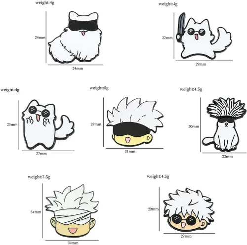 Vista 7 de Jujutsu Kaisen Broche, Jujutsu Kaisen - Broche de metal para hombres y mujeres, fanáticos de solapa, insignias de solapa, colección de regalo