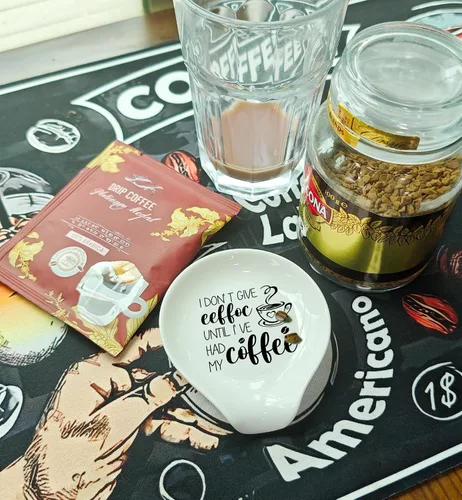 Vista 6 de Soporte para cucharas de café, accesorios de barra de café y soporte para cuchara, I DON'T GIVE EEFFOC UNTIL I 'VE HAD MY COFFEE, soporte de cuchara
