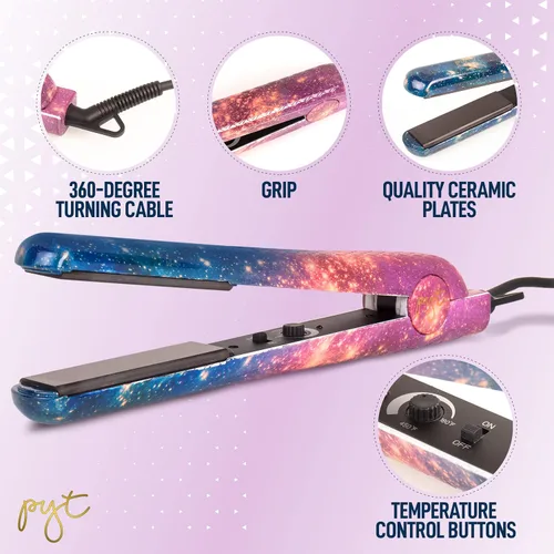 Vista 8 de PYT Lola Tool Kit 1.25 Plancha Plana 1 Varita Curling 0.748 in 1 Mini Plancha De Pelo