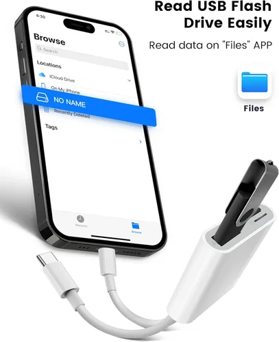 Vista 5 de Lector de tarjetas SD para iPhone iPad Lightning USB-C Adaptador de tarjeta de memoria de doble conector con ranuras dobles y puerto USB Visor